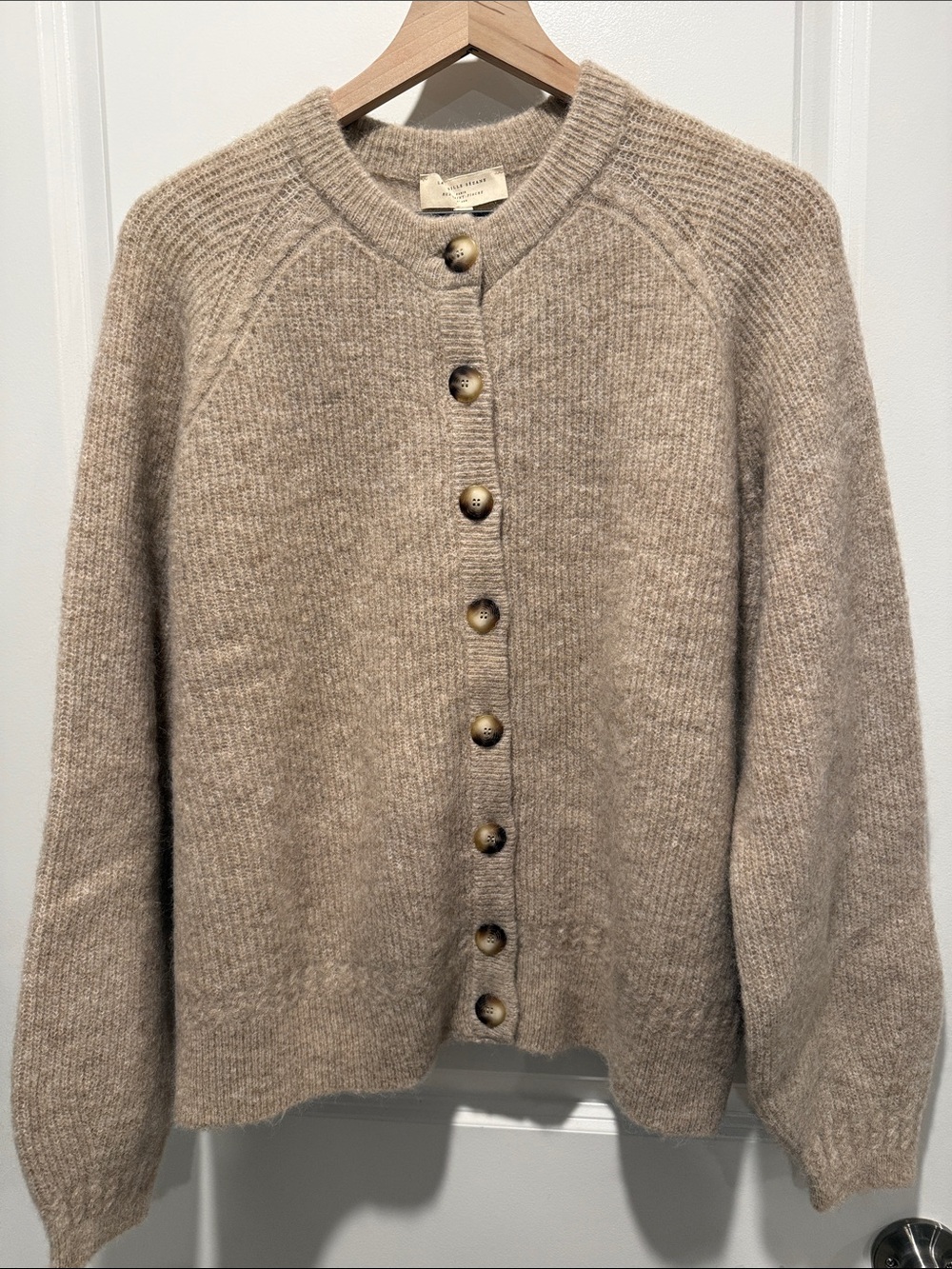 Sezane Othello Cardigan Light Beige - Size XXL